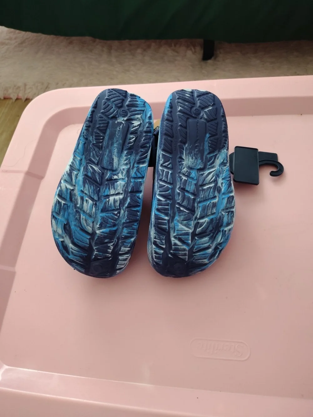 Rugged Shark Lined Clogs Boys Size 10 Blue  Slip On Shoes Sandals NWT MRSP 14.98